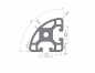 Preview: Aluminium profile 40x40 light groove 8 I-Type R90 black